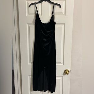 Zara black velvet dress